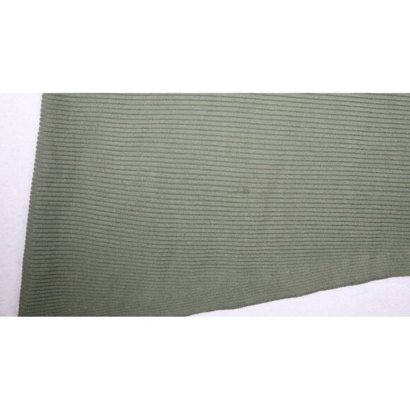 CHICO'S WOMEN'S GREEN RIBBED SHORT SLEEVE ASYMMETRICAL SWEATER - SIZE 1 - Picture 4 of 7